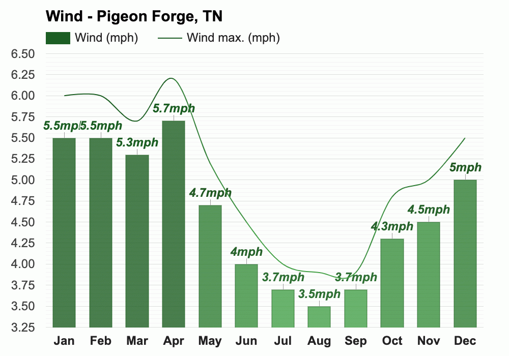 March weather Spring 2025 Pigeon TN