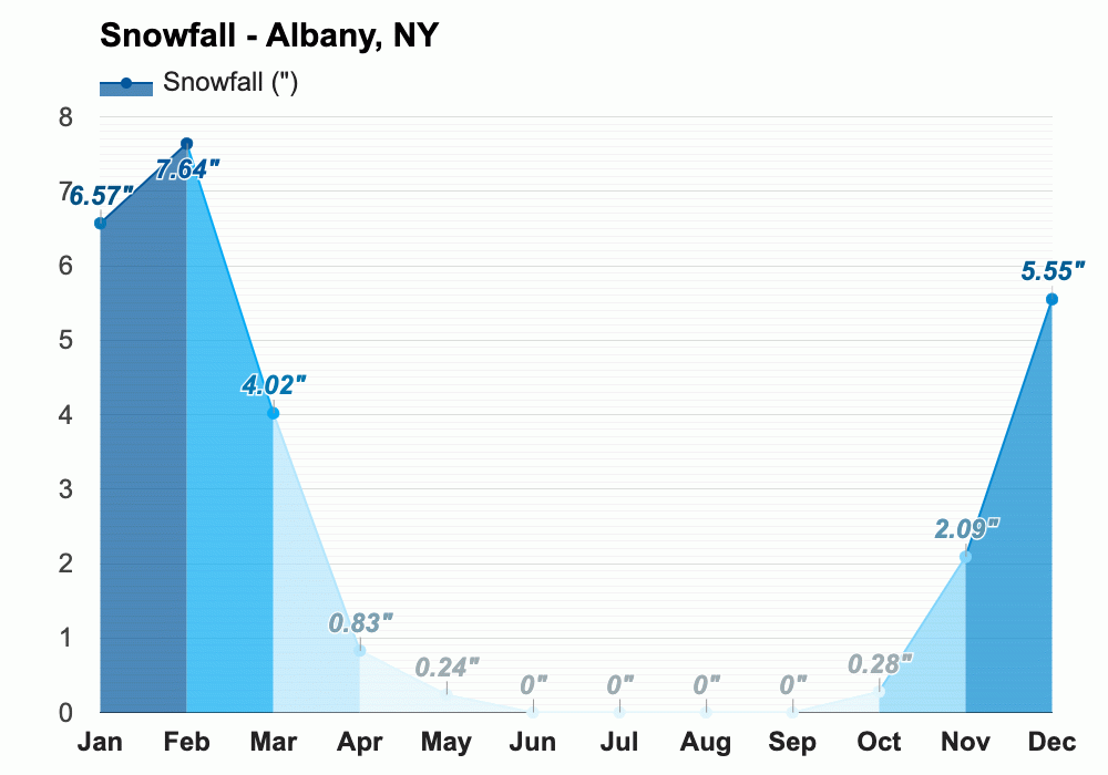 is it snowing in albany new york right now