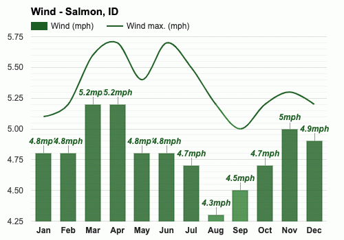 how much snow did salmon idaho have on january 5 2017