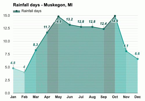 muskegon average and current rainfall totals